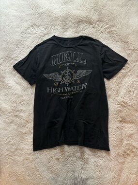 Hell or High Water Black Graphic Print T-Shirt